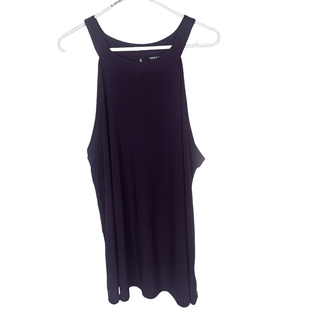 Torrid Tank Top High Neck Tank Top Sleeveless Blouse Women 2X Purple Casual Top